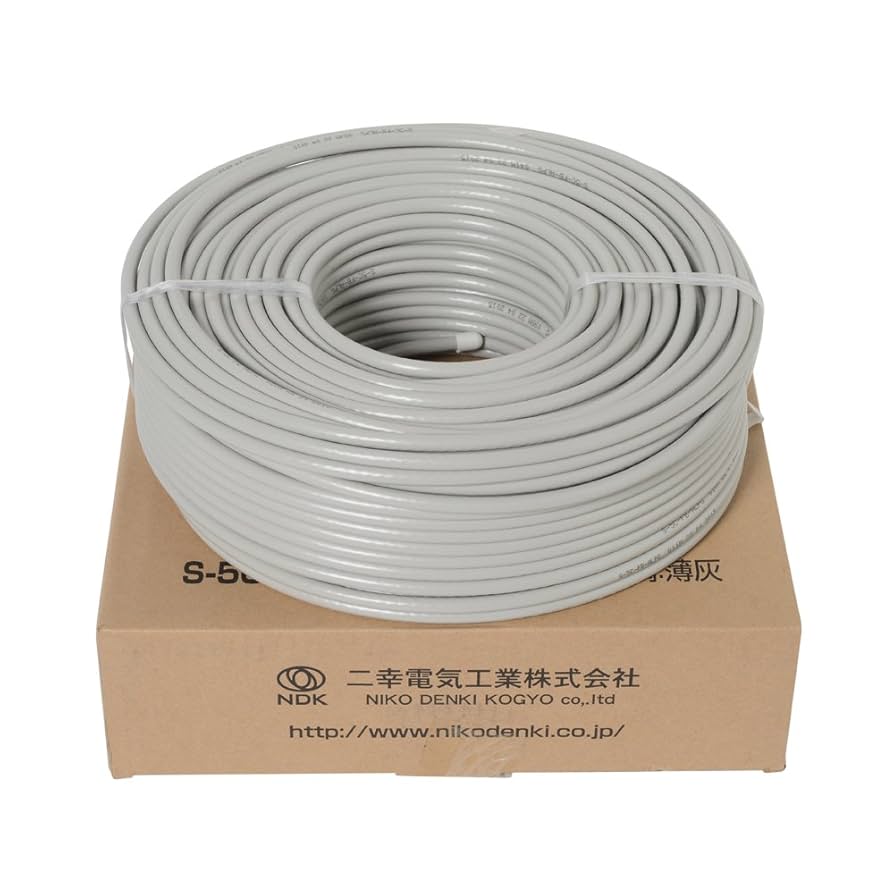 p*n様 同軸ケーブル　5C-FB(A) 100m 2巻　新品未使用 Amazon | 二幸電気工業 5C-FBケーブル 100M(薄灰) S5CFBALPG